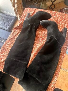 Michael Kors Black Suede Boots - Knee High